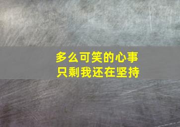 多么可笑的心事 只剩我还在坚持